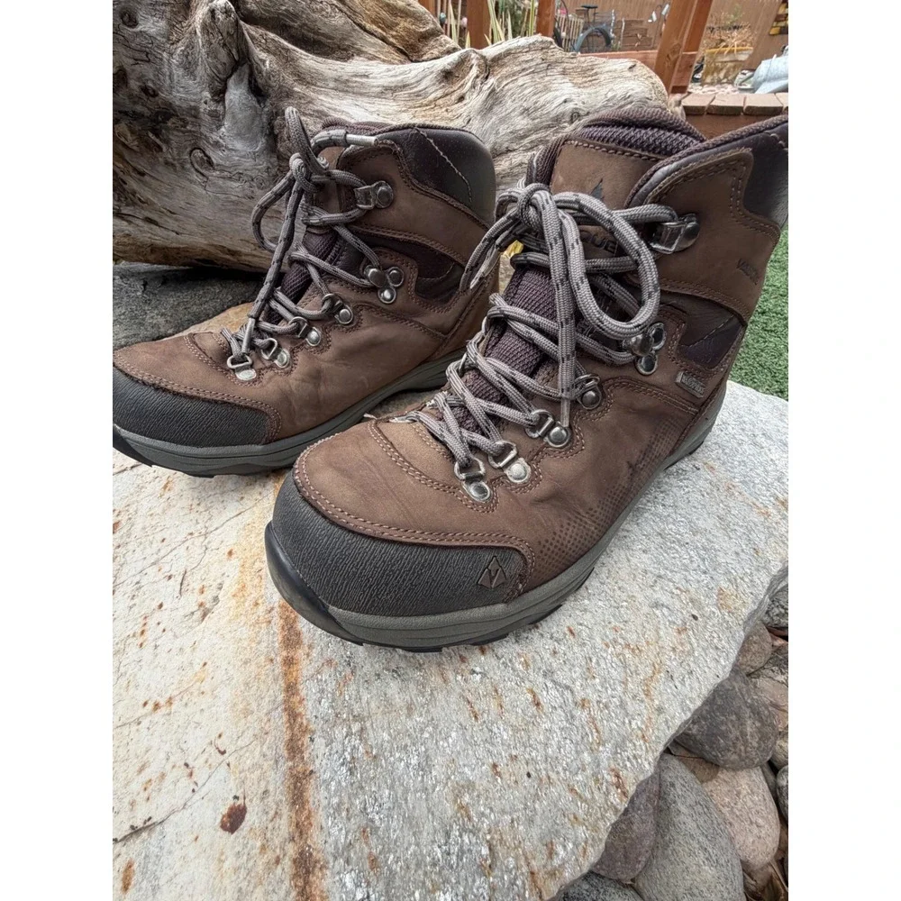 Vasque Waterproof Brown Nubuck Leather Hiking Boots Kids Size 6 7206 Mid Top
